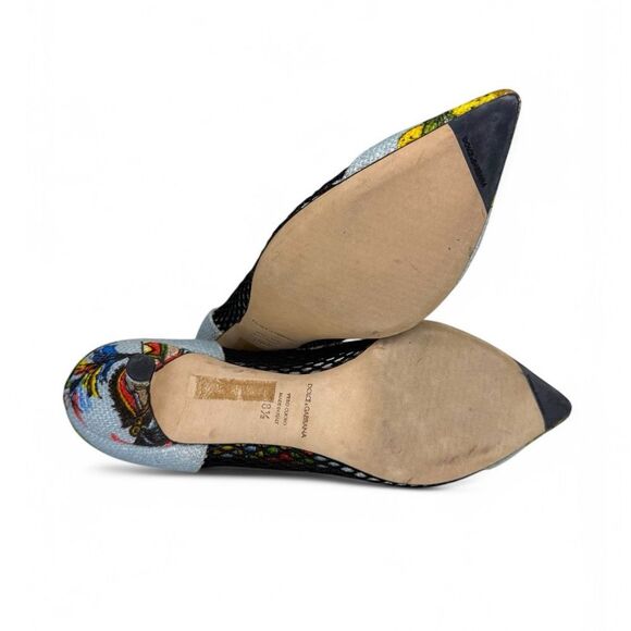 DOLCE & GABBANA Spring 2013 Runway Lemon Print Pumps IT38.5 - Picture 9 of 9